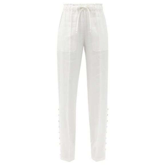 ALTUZARRA Catkin off white linen pants size S BNWT - Picture 3 of 16